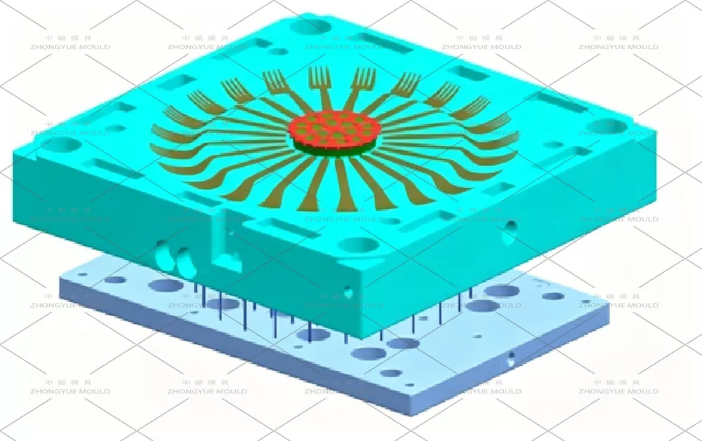 Plastic Disposable Fork Mould